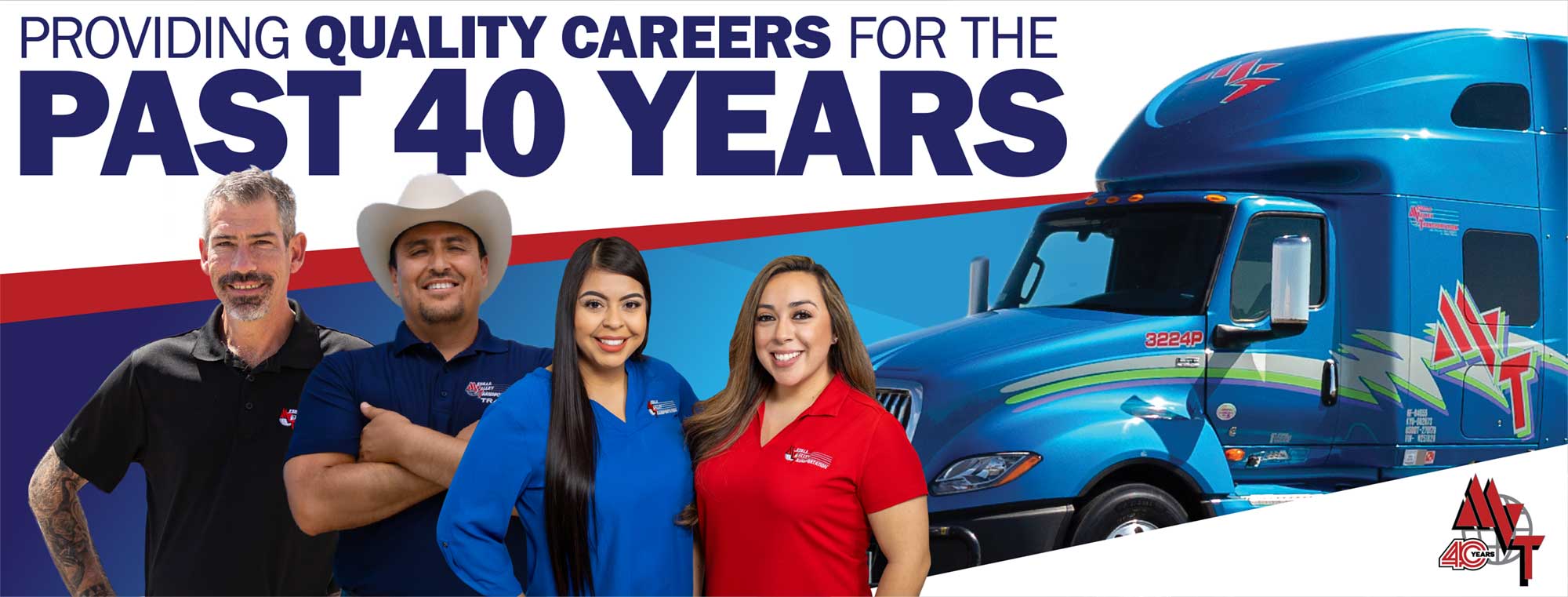 MVT Providing Quality Careers for the Past 40 Years Banner